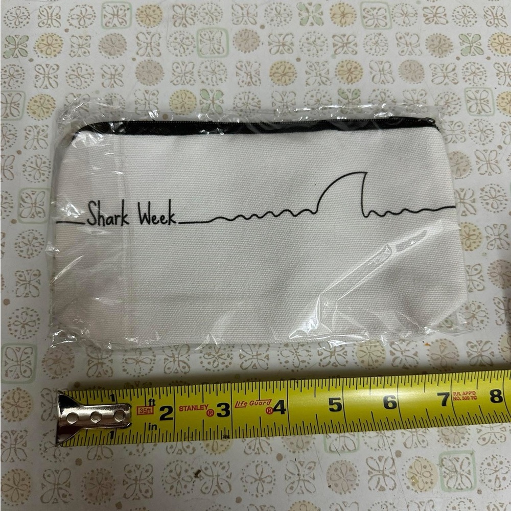 Shark Week White Pouch